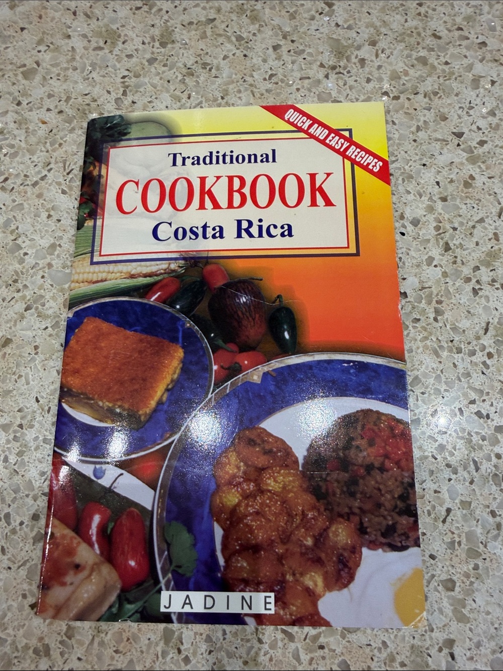Jadine Traditional Costa Rica Cookbook - Yellow and Orange Cover
